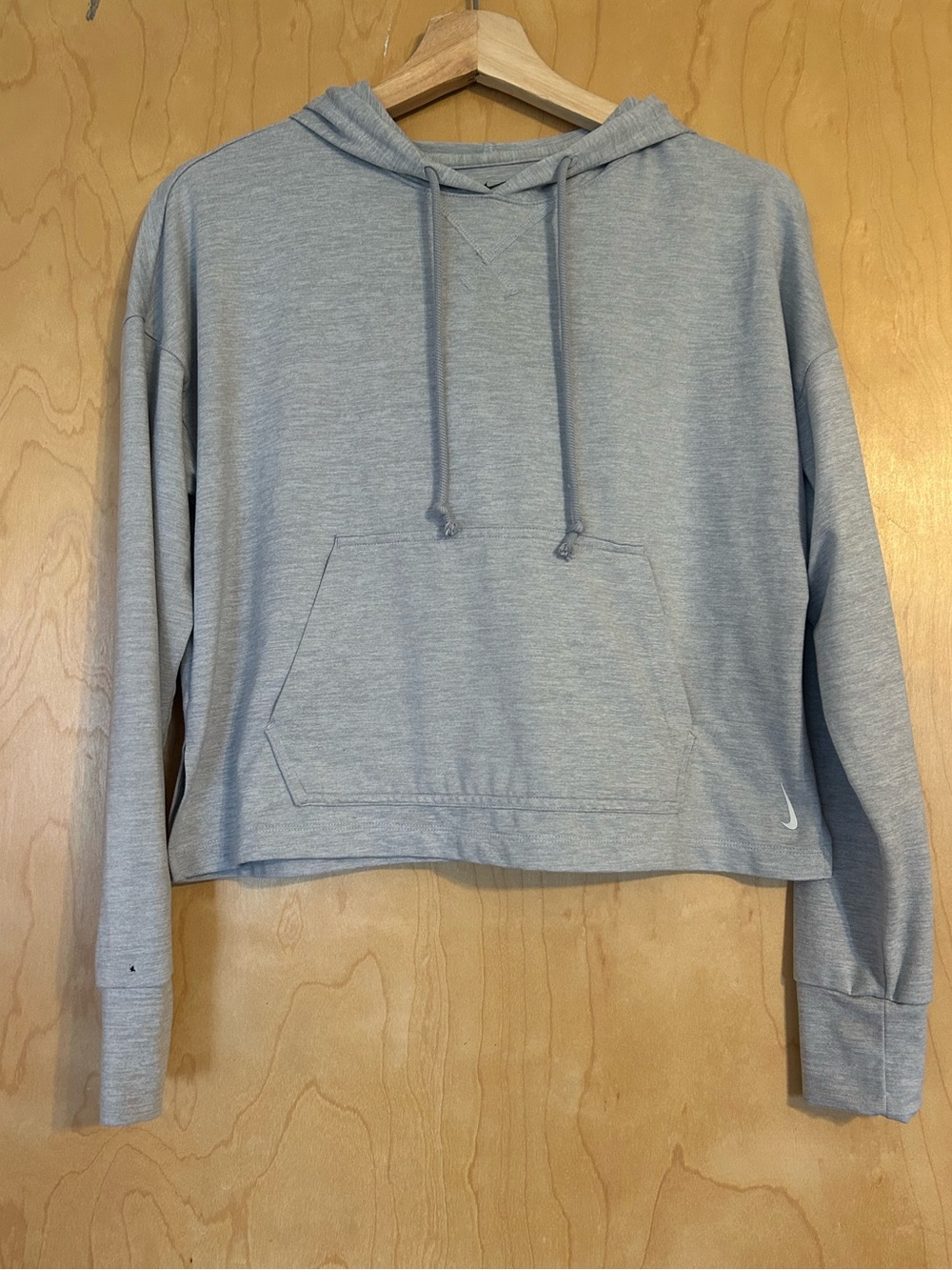 Nike Women's Gray S Cropped Hoodie Sweatshirt